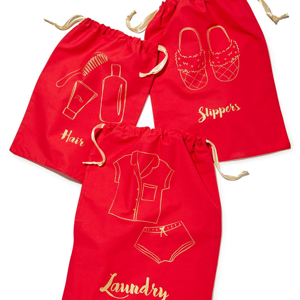 NEW! SET OF 3 DRAWSTRING TRAVEL BAGS